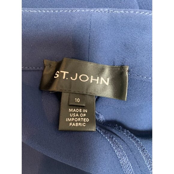St. John Womens Blue Trousers Size 10 - Picture 3 of 4